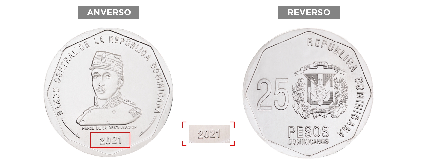 IBanco Central de la Republica Dominicana informa cambio en la moneda de RD$25.00